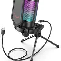Microfone Gamer Fifine A6v RGB – Preto Microfone Gamer Fifine A6v RGB – Preto