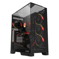 Gabinete Gamer PCyes Forcefield Dome Black Vulcan - Gffdbv