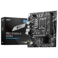 Placa Mãe Msi Pro B760m-e Ddr4 Socket LGA 1700 Micro Atx 4 Slots Memória 3200mhz Suporte Intel 12ª Geração