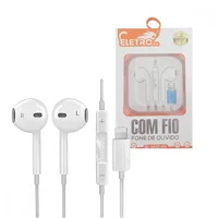 Fone De Ouvido Com Fio E Microfone Controle De Volume