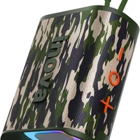 Caixa De Som, Go-4 Pro, Bluetooth, Portátil, À Prova D'água Ip67, Luzes RGB, Tws/fm/usb/tf (verdemilitar)