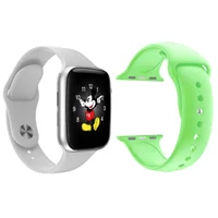 Kit 1 Relógio Inteligente Smartwatch Ld5 Branco Android Ios + 1 Multiira Extra Silicone Verde