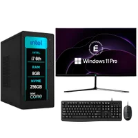 Computador PC Completo Efacini Pro i7 6700hq,8GB, WINDOWS 11 Pro Monitor 23.8", SSD Nvme 256gb