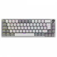 Teclado Mecânico Gamer PCyes Mecka White Ghost, 65%, Switch Outemu Blue, Rainbow, Abnt2, Branco, Tpmkwgbl