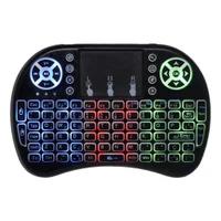 Mini Teclado Wireless Keyboard Com Touchpad Com LED Usb Android Console E Tv RGB