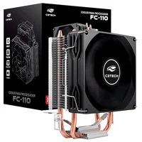 Air Cooler 2 Heat Pipe Cobre Para Intel E Amd Tdp 100w Preto C3tech Fc-110bk