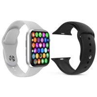 Kit 1 Relógio Inteligente Smartwatch W34 S Branco Android Ios + 1 Multiira Extra Silicone Preto