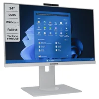Computador All In One Concórdia Core i5 12400 16gb Ddr5 SSD 512gb 23.8'' Full Hd Webcam Wifi 6e Freedos Branco