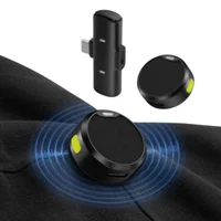 Kit Microfone Sem Fio Usb-c Dual Com 2 Microfones