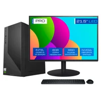 Computador Completo Bluepc Pro- Intel Core i3 12100f(12ª Geração),8GB Ddr4, SSD 512gb, Gráficos Geforce, Fonte 500w,windows 11 Pro, Monitor LED 21.5"