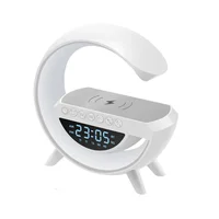 Luminária RGB Com Caixa De Som G Bluetooth RGB Speaker Com Relógio Carrega Celular