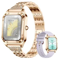 Relógio Inteligente Feminino , Chamada Bluetooth L, Pulseira Esportiva - Dourado