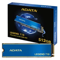 SSD Adata Legend 710, 512GB, M.2 2280 PCIe Gen3 x4 NVMe 1.4, Leitura 2400 Mb/s E Gravação 1600MB/s - Aleg-710-512gcs