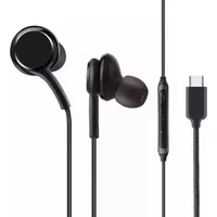 Fone De Ouvido A'gold In-ear Usb-c Reforçado Com Microfone Preto
