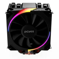 Cooler Para Processador PCyes Frost Pulse Black Vulcan ARGB, 120mm, Intel/amd, Black, PefpaRGBbv