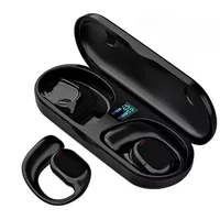 Fone De Ouvido Esportivo Tws Sem Fio Bluetooth 5.3 Condução Óssea Cor Preto Fone De Ouvido Esportivo Tws Sem Fio Bluetooth 5.3 Condução Óssea Cor Preto