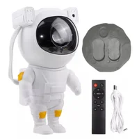 Projetor LED Astronauta Estrela Galaxia Usb Luzes Nebulosa Decoraçao Mesa Sala Quarto Casa