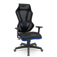 Cadeira Escritório Presidente Gamer Vizon Dz Plaxmetal Relaxsystem Preta/azul
