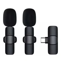 Kit 2 Microfone De Lapela (duplo) Sem Fio Entrada Usb C