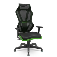 Cadeira Escritório Presidente Gamer Vizon Dz Plaxmetal Relaxsystem Preta/verde