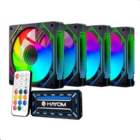 KIT 4 FAN COOLER COM CONTROLADORA E CONTROLE REMOTO