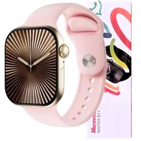 Smartwatch Microwear S11 Série 11 Whatsapp Nfc AmoLED 47mm Relógio Inteligente Lançamento Rosa