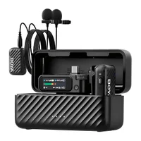 Microfone De Lapela Boya Boyamic 2-01 Usb C/3.5mm Preto