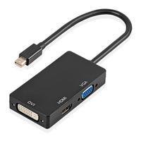 Adaptador Mini Displayport Macho X VGA Fêmea, HDMI Fêmea E DVI, Fêmea