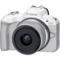 Camara Canon Eos R50 Kit Rf-s 18-45mm Stm White 1gta.