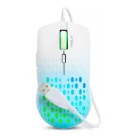 Mouse Gamer Ultraleve Colmeia Ergonômico LED Rainbow Usb