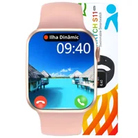 Smartwatch Microwear S11 Pro AmoLED 47mm Gps Nfc Whatsapp Relogio Inteligente Masculino Feminino Rosa