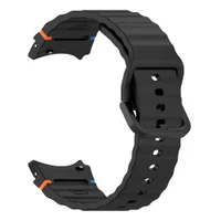 Multiira Borracha Preta Ondas Para Watch 4 Classic 42/46