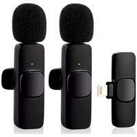 Microfone De Lapela Dupla Sem Fio Lightning - Ideal Para Podcast, Transmissões Compativel Com Iphone