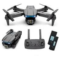 Drone Pro 4k E99 Pro Gravação Wifi 2.4g Com Três Baterias Cor:preto