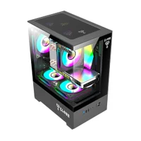 Gabinete Clanm Night Megalon Micro-ATX Mini Tower Preto
