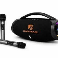 Caixa De Som Recarregável Portátil 200w Booms Box Bluetooth 35cm Cor Preto