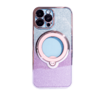 Capa Com Suporte Giratório Magsafe Compatível Com Iphone Cor:rosa;modelo:14 Promax
