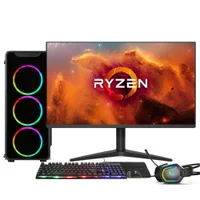 PC Gamer Completo Amd Ryzen 7 5700g, Gráficos Radeon Vega 8, 16gb Ddr4, SSD 256gb, Fonte 500w, Monitor 21.5" 75hz, 3green Force - 3f-011