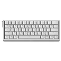 Teclado Mecânico Gamer Wooting 60he V2, Aluminium, Lekker Tikken, RGB, Layout 60%, 8khz, Branco