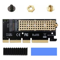 Adaptador Placa Conector Conversor P/ SSD M2 Nvme Pci-e Pci Express 4.0 + Dissipador Em Alumínio Cor: Preto Adaptador Placa Conector Conversor P/ SSD M2 Nvme Pci-e Pci Express 4.0 + Dissipador Em Alumínio Cor: Preto