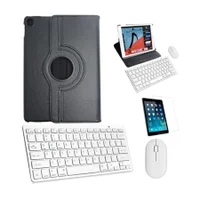 Capa Preta, Teclado Mouse Branco ,pel Para Tablet Pad 5 11