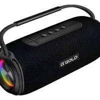 Caixa De Som Bluetooth A'gold Portátil Bass Boost Com Luz RGB Ipx6 60w