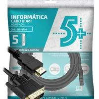 Cabo Conversor HDMI Macho X DVI-D 24+1 Macho, 5 Metros (Dvi-d M X Hdmi M)