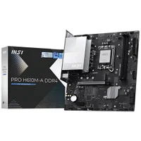 Placa Mãe Msi Pro H610m-a LGA 1700 Ddr4 Micro Atx 2 Slots Memória 3200mhz Suporte 11ª Geração Intel