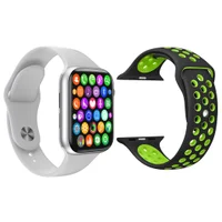 Kit 1 Relógio Inteligente Smartwatch W34 S Branco Android Ios + 1 Multiira Extra Sport Preto E Verde