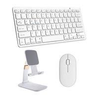 Teclado E Mouse Bluetooth, Sup P/ipad Air 5 10,9 2022 Branco