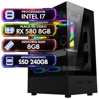 PC Gamer Studiopc Vertex - Intel Core i7, Placa De Vídeo Radeon Rx 580 8GB, 8GB Ram, SSD 240GB, Fonte 500w - 9727891