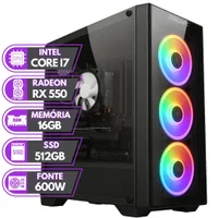 PC Gamer Bluepc Rush - Intel Core i7 16gb Ram Radeon Rx 550 4gb SSD 512gb - Pgbp-rus1003