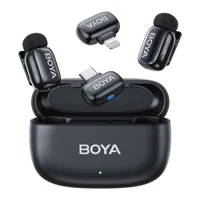 Microfone Sem Fio Boya Mini-12 Lapela Android/ios Preto