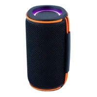 Caixa Portátil De Som Bluetooth Com Iluminação Roxa Alça